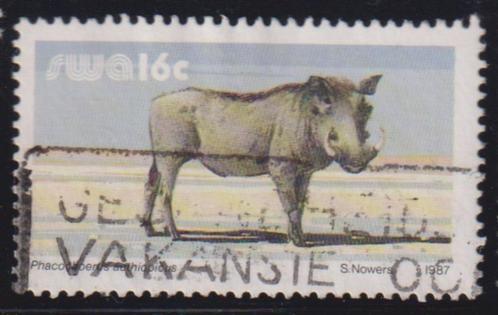 Zuid Afrika 1987 Wild dier Neushoorn, Postzegels en Munten, Postzegels | Thematische zegels, Gestempeld, Dier of Natuur, Ophalen of Verzenden