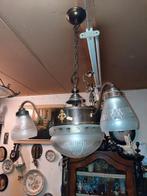 Twee antieke art-deco hanglampen, Antiek en Kunst, Antiek | Lampen, Ophalen of Verzenden