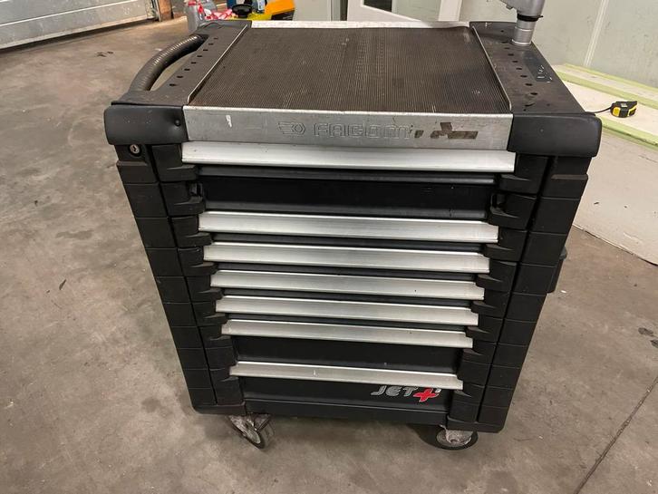 Facom gereedschapswagen kist JET+3 8 lades gevuld, Doe-het-zelf en Verbouw, Gereedschapskisten, Gebruikt, Gevuld, Ophalen