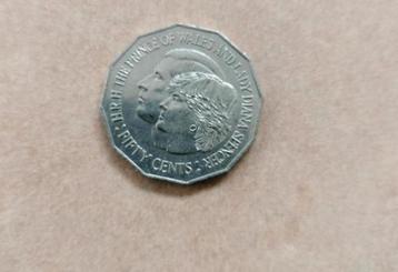 1981 Lady Diana 50c Fifty Cent MUNT komt uit Australië  beschikbaar voor biedingen