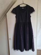 Hearts and roses jurk, Ophalen of Verzenden, Zo goed als nieuw, Zwart, Onder de knie