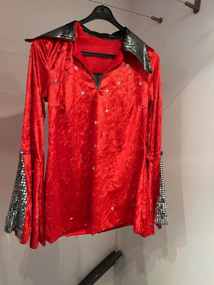 Rood discopak, Kleding | Dames, Carnavalskleding en Feestkleding, Gedragen, Carnaval, Ophalen of Verzenden