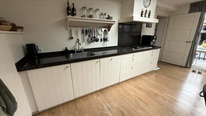 Complete keuken met apparatuur – beschikbaar in overleg, Huis en Inrichting, Keuken | Complete keukens, Gebruikt, Hoekkeuken, Wit
