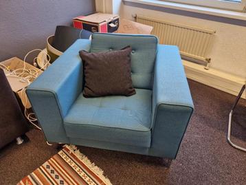 Grote blauwe stoel/fauteuil