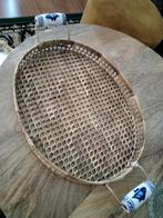 Rotan dienblad voor vis hapjes, Ophalen of Verzenden, Zo goed als nieuw, Rond, Overige materialen