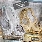Nieuw ornament Prachtige zwaan paar decoratie goud of zilver, Ophalen of Verzenden, Nieuw