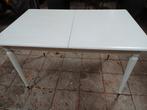 Antieke eettafel met metalen pootjes uittrekbaar, Ophalen, Zo goed als nieuw, Campingtafel