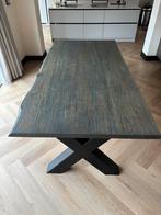 Massief eikenhouten tafel 220x105 cm., Huis en Inrichting, Tafels | Eettafels, Ophalen, Gebruikt, 100 tot 150 cm, Eikenhout