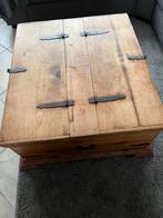 Dekenkist / Salontafel met opbergruimte en sloten, Huis en Inrichting, Tafels | Salontafels, 50 tot 100 cm, Vierkant, Minder dan 50 cm