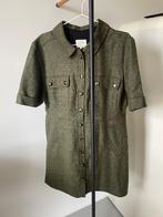 Sezane Jurk Ariel Groen Wol Viscose 44/46 XL, Maat 46/48 (XL) of groter, Ophalen of Verzenden, Zo goed als nieuw, Sezane