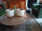 cementgrijze potten (aardewerk betonlook), Gebruikt, Rond, Binnen, Minder dan 40 cm