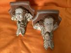 2 vintage engeltjes, consoles, wandornament, Ophalen of Verzenden, Gebruikt