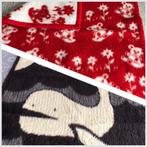 Vintage deken baby dralon retro bruin rood, Kinderen en Baby's, Ophalen of Verzenden, Gebruikt, 85 tot 100 cm, Deken