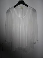 J.C. Sophie Witte Doorzichtige Blouse Met Kraaltjes Maat 40, Kleding | Dames, Maat 38/40 (M), Verzenden, Wit, Nieuw