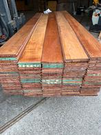 Hardhouten Jatoba vloer 59 m2 massief 17,3 cm breed 2 cm dik, Ophalen, Gebruikt, Onbekend, Vloerdelen of -planken