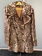 Jaren 50 Bontjas met muts, Ophalen, Bruin, Merk Tyber, Maat 42/44 (L)