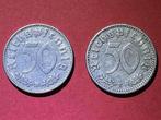 Duitsland, Deutsches Reich 2x 50 Reichspfennig Aluminium, Postzegels en Munten, Munten | Europa | Niet-Euromunten, Verzenden, Duitsland