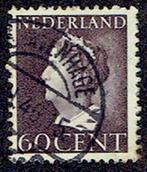 Nederland 1946, Koningin Wilhelmina, 60 cent, met watermerk., Verzenden, Na 1940, Gestempeld