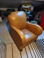 Gratis leren stoel, Huis en Inrichting, Fauteuils, Ophalen, Gebruikt, Vintage, 75 tot 100 cm