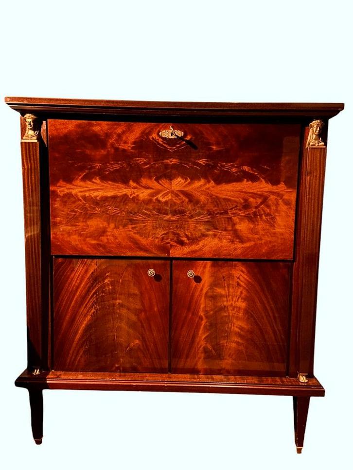 Empire Barkast Highboard vintage kast bar Egyptische Element, Antiek en Kunst, Antiek | Meubels | Kasten, Ophalen of Verzenden