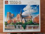 King puzzel 1000 stukjes Notre Dame, Paris, Ophalen of Verzenden, 500 t/m 1500 stukjes, Zo goed als nieuw, Legpuzzel
