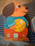 Djeco puzzel: Hond, woof woof, Ophalen of Verzenden, 10 tot 50 stukjes, Gebruikt, 2 tot 4 jaar