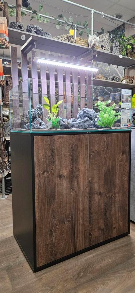 Showmodel: AQUATLANTIS AQUA + MEUBEL SHALLOW 80X45X30, Dieren en Toebehoren, Vissen | Aquaria en Toebehoren, Nieuw, Leeg aquarium