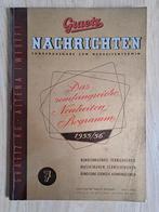 Graetz Nachrichten 1955/56 - Zeldzame Catalogus, Ophalen of Verzenden, Gelezen, Graetz, Catalogus