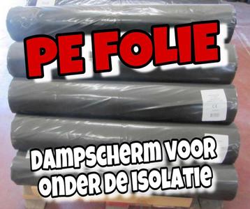 Dampscherm PE folie, 0,20 mm dik afm 4x25 mtr beschikbaar voor biedingen