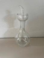 Olie/azijnflesje met schenktuitje, Gebruikt, Overige typen, Ophalen of Verzenden, Glas