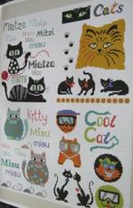 Borduurpatroon  Merklap Poes Kat  nr 8277, Verzenden, Nieuw, Handborduren, Patroon