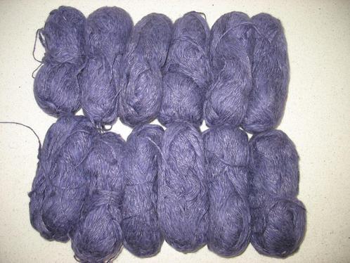 Breien of Haken Lanarte Paars met Dotjes 12 x, Hobby en Vrije tijd, Breien en Haken, Zo goed als nieuw, Breien of Haken, Wol of Garen