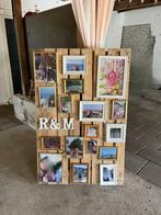 Pallet met fotolijstjes ter decoratie op bruiloft, Ophalen, Zo goed als nieuw, Geboorte of Huwelijk