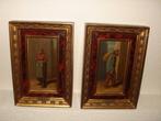 2x Antique oil paintings -signed Viette P.A. - 19th century., Ophalen of Verzenden