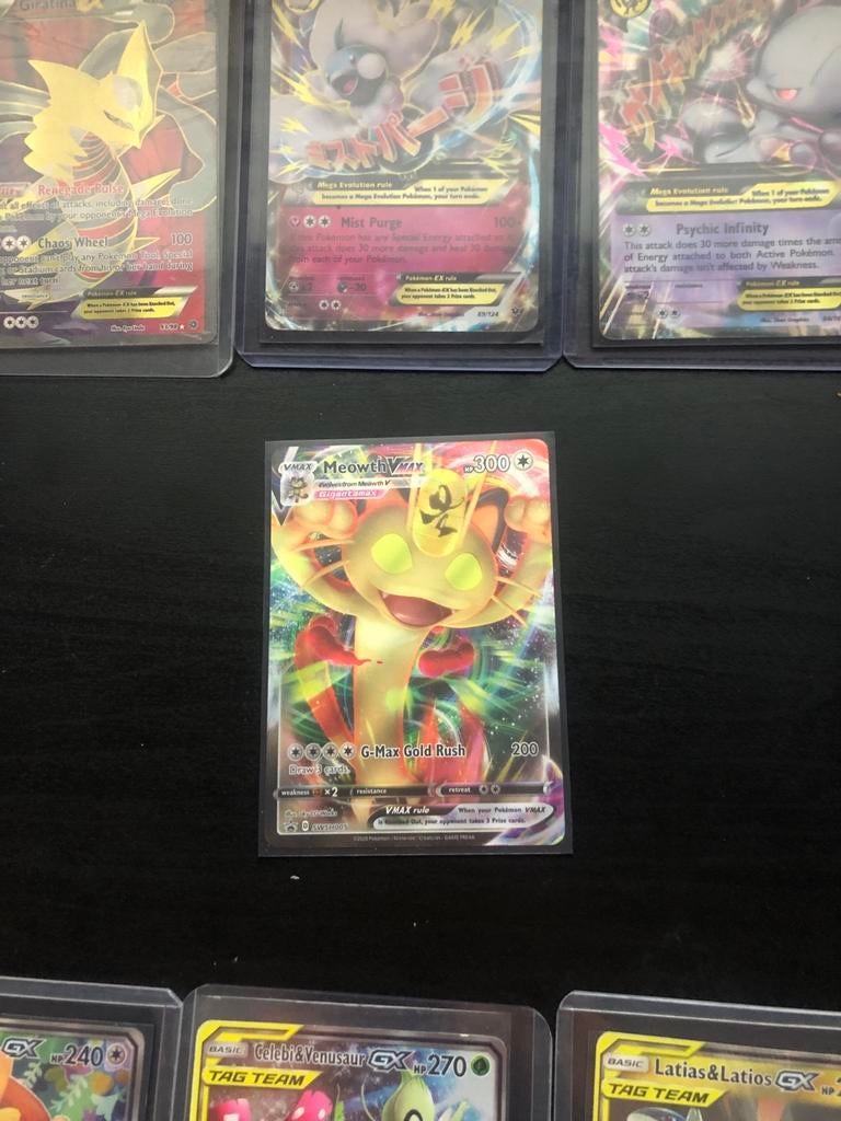 Meowth VMAX Promo - Zeldzame Pokémonkaart, Ophalen of Verzenden, Zo goed als nieuw, Losse kaart, Foil