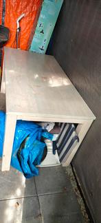 Eiken tafel in wit finish 160x80x78cm, Ophalen, Gebruikt