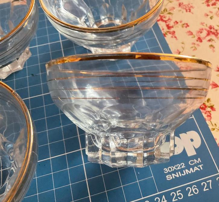 Glazen Dessertbakjes - 6 stuks, Huis en Inrichting, Keuken | Servies, Zo goed als nieuw, Glas of Glazen, Glas, Ophalen of Verzenden