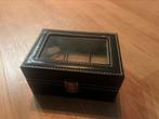 Horlogebox (bruin/leer), Ophalen of Verzenden, Zo goed als nieuw, Bruin