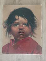 Olieverf op Doek : Portret van een Zigeunermeisje, Antiek en Kunst, Ophalen of Verzenden