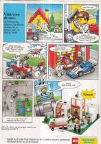 Retro reclame 1989 Lego Miniland ziekenhuis & autoraces, Overige typen, Ophalen of Verzenden