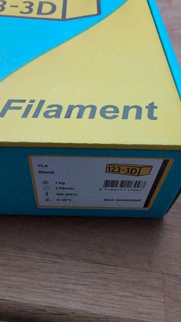 Nieuw 1kg Zwart Filament PLA  beschikbaar voor biedingen