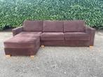 GRATIS LEVERING HEEL NL Bruin Montel Stoffen Hoekbank, 250 tot 300 cm, Hoekbank, Ophalen of Verzenden, Zo goed als nieuw