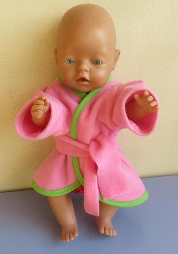 Poppenkleertjes poppenkleding Baby pop 40-43c badjas 62 beschikbaar voor biedingen