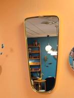 Vintage Wandspiegel Spiegel Mirror Messing Goud, Antiek en Kunst, Ophalen of Verzenden, Minder dan 50 cm