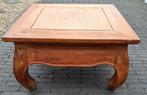 Opium salontafel teakhout., Huis en Inrichting, Tafels | Salontafels, Ophalen, Gebruikt, Vierkant, Teakhout