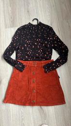 Hip setje ribstof rokje met shirt 164, Ophalen, Zo goed als nieuw, Meisje