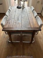 Buisframe eetkamerstoelen grijs, Huis en Inrichting, Stoelen, Ophalen, Gebruikt, Vijf, Zes of meer stoelen, Stof