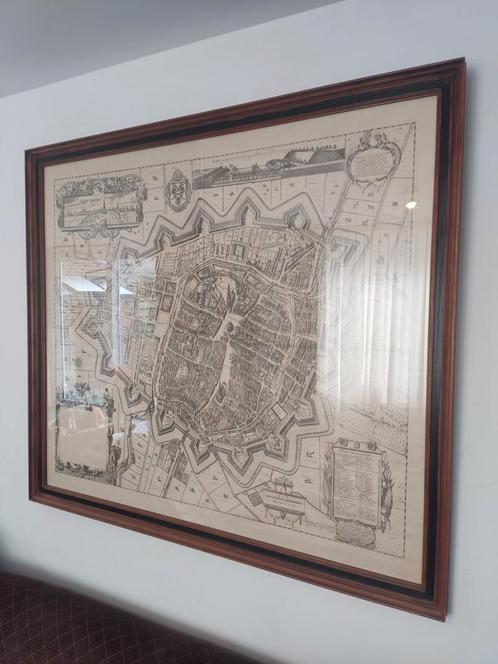 Plattegrond Groningen Egbert Haubois + boek, Boeken, Atlassen en Landkaarten, Zo goed als nieuw, Landkaart, Nederland, 1800 tot 2000