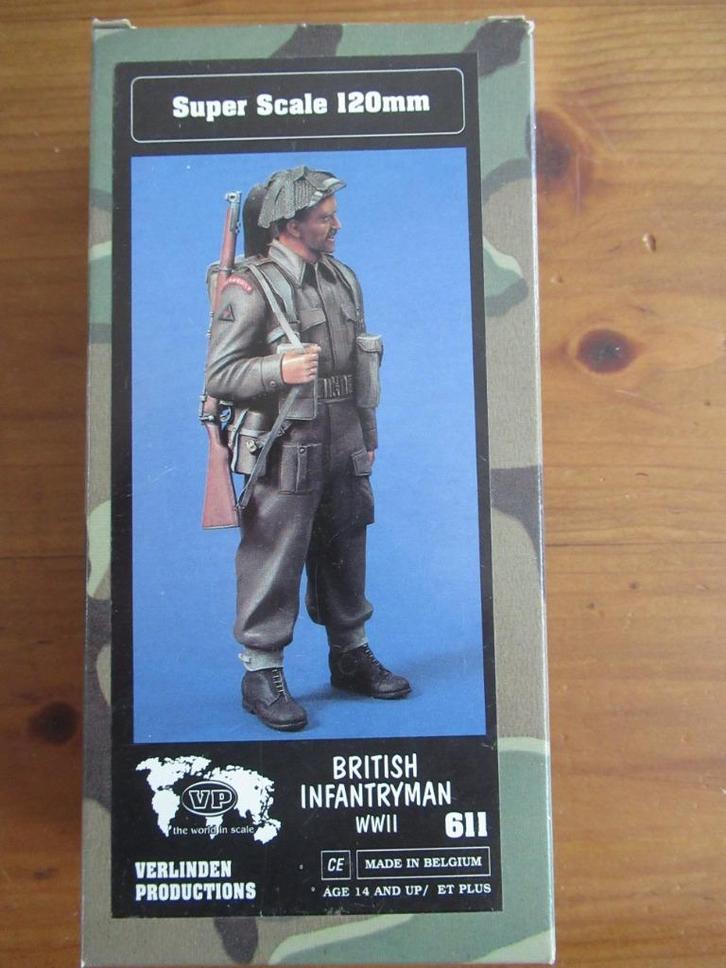 British Infantryman WWII (Verlinden 120mm), Hobby en Vrije tijd, Modelbouw | Figuren en Diorama's, Zo goed als nieuw, Figuur of Figuren