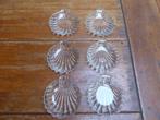 6 persglazen schaaltjes, schelp, Ophalen of Verzenden